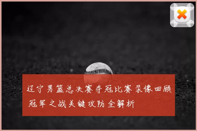 辽宁男篮总决赛夺冠比赛录像回顾 冠军之战关键攻防全解析